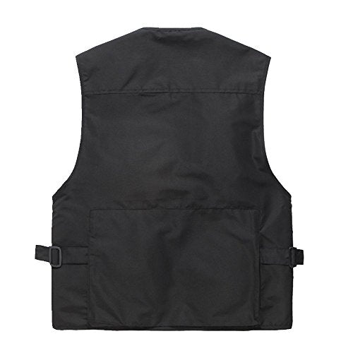 Unisex Breathable Fishing Vest, Multi-Pockets Photography Travel Hunting Waistcoat Jacket for Adults and Youth - color: Black, size: XX-Large