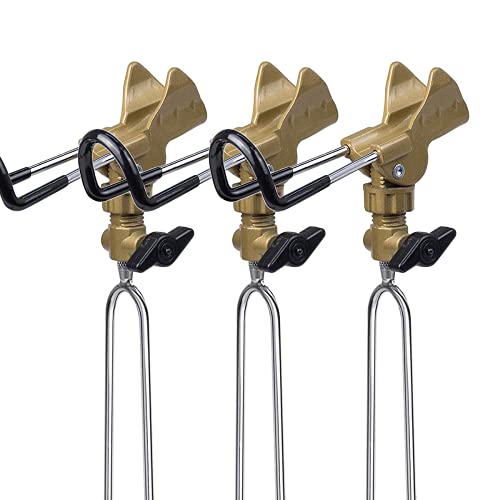 GOLDEAL Rod Holders for Bank Fishing,Bank Fishing Rod Rack Stand,Fish Pole Holder for Beach,360 Degree Adjustable.