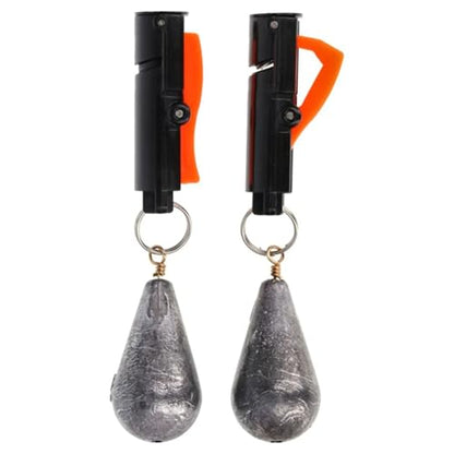 Quick Release Line Clip with Snap Weight by Eagle Claw 2pk