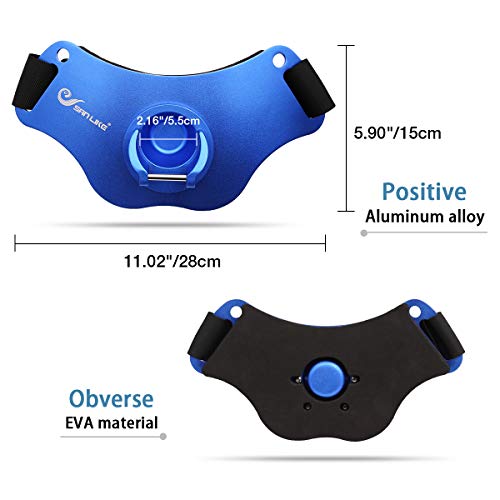 SANLIKE Fishing Belt Fight Belt Adjustable Aluminum Waist Fighting Belt Rod Holder Stand-up Fishing Belt - color: Blue