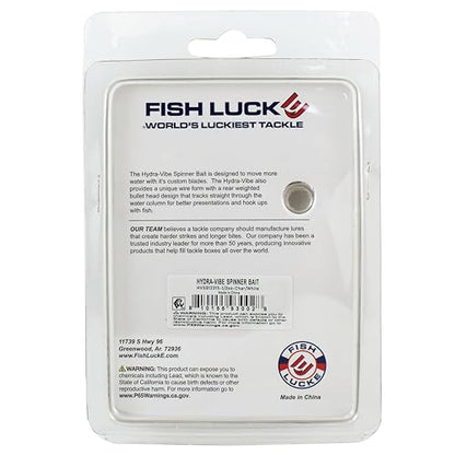 Hydra-Vibe Spinner Bait with Custom Blades - color: Chartreuse/White, size: 1/2 OZ