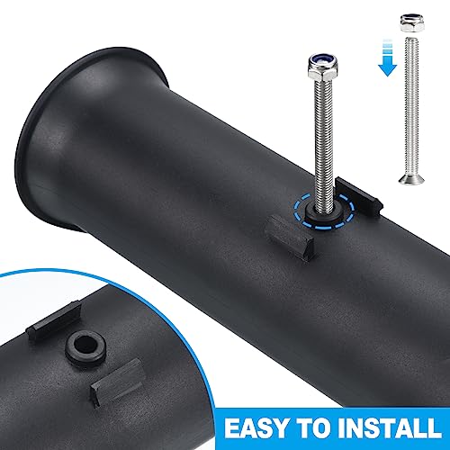 PATIKIL Fishing Pole Holder for Boat, 6 Pack Plastic Boat Pole Bracket Fishing Tube Rod Holder Racks Side/Wall Mounted with Screws for Boat Kayak Truck, Black