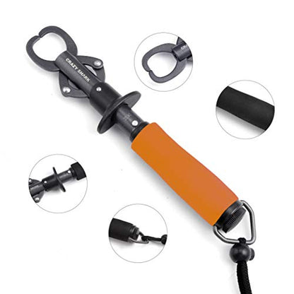 Aluminum Fish Hook Remover Removal Fishing Tools Tackle Squeeze-Out 6.7in Orange - color: Orange