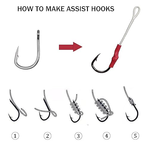 Fishing Hooks Live Bait Hooks Saltwater Circle Hooks Stainless Steel Fishing Hooks 2X Strong Circle Hooks Assist Hooks Bait Fishing Hooks for Ocean Saltwater Freshwater Fishing Size: 1/0-10/0 - size: 10 Pcs, 6/0