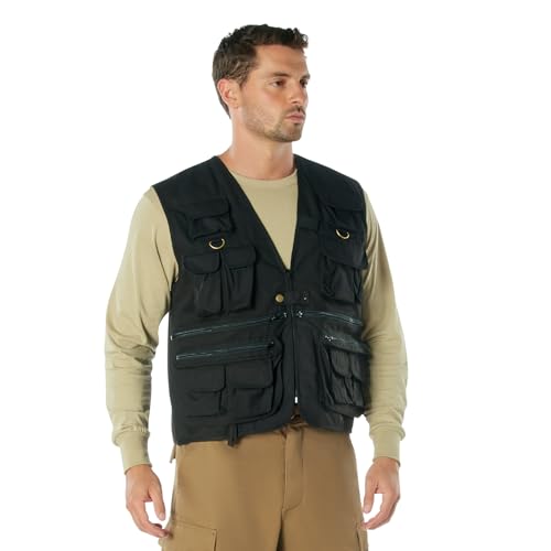 Rothco Uncle Milty Travel Vest - Outdoor Fishing Camping 17 Cargo Pocket Jacket - color: Black, size: 3X-Large