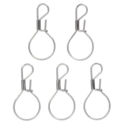 5PCS Stainless Steel Live Fish Lock Buckle – SingleHanded Fishing Stringer Clip for Freshwater & Saltwater Use, Rustproof Fish Holder for Bass Trout Snapper, Boat Rail & Cooler