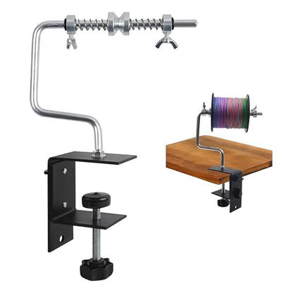 Fishing Line Spooler Portable Fishing Reel Spooler Adjustable Stable Fishing Line Winder Spooler Machine with Clamp Suction Cup Base Spooling Station System for Spinning Casting Reels - color: Style B-With Clamp