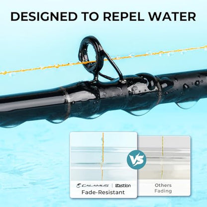 Calamus Bastion Braided Fishing Line -Abrasion Resisting Braided Lines – Thin Diameter Superline – Zero Stretch – 4 Strand MultiTuf Fiber Braid Line - color: X4-Gray, size: 40 LB - 600 Yds