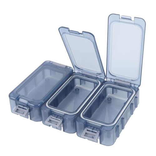 Alomejor Small Tackle Box, Luminous Fishing Tackle Organizer with Transparent Window and Safety Locks for Kayak Bank Fishing (PP Material) - color: Transparent Blue