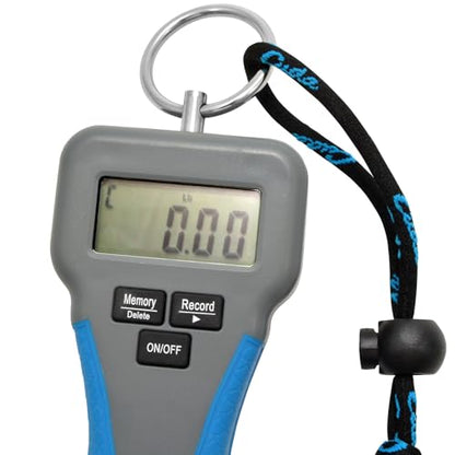 CUDA Digital Grip & Weigh 50Lb | Durable For Saltwater and Freshwater Use Fish Scales with Non-Slip Grip, Integrated Tape Measure & Stainless Steel Jaws | Lanyard Included