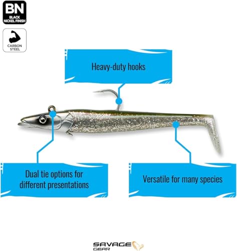 Savage Gear Sandeel - color: Green Back, size: 7 in - 2 1/3 oz