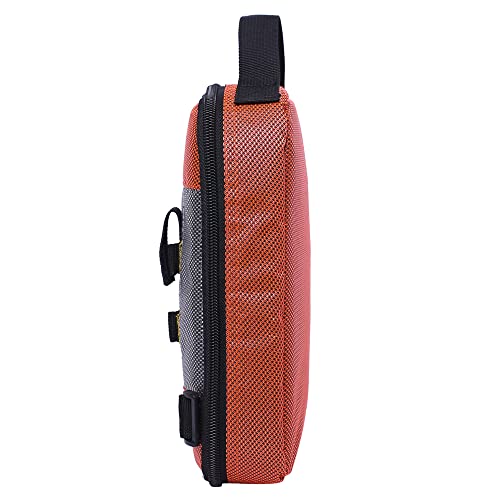 Kylebooker Soft Plastic Bait Storage Binders Organizer Saltwater Fishing Lure Leader Wallet Tackle Binder Bag | 10 Removable Clear PVC Bags, Saltwater & Freshwater, Lightweight Tackle Bag - color: Orange