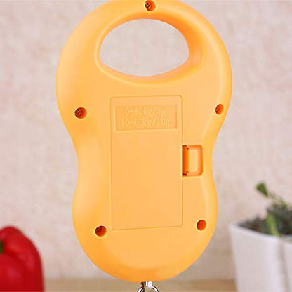 Pocket Portable 50kg/10g LCD Digital Scale Electronic Hand Held Hook Belt Luggage Hanging Scale Backlight Balance Weigting (1pcs Random Color) - color: 1pcs random color