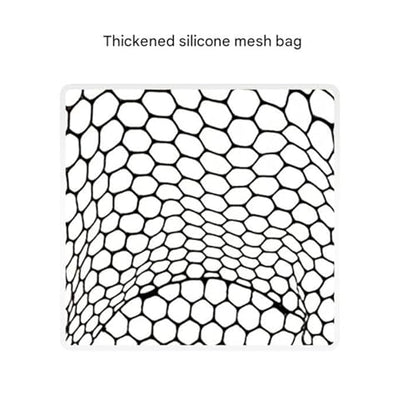 Fishing Landing Net Light Weight Folding Silicone Fishing Net Replacement Meshes Outdoor Tool Accessories - color: 3525