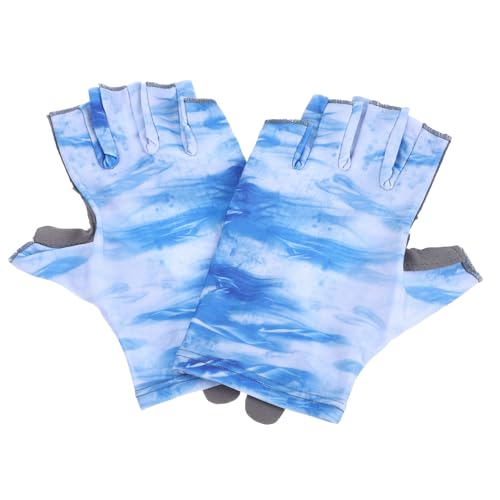 ABOOFAN Fishing Gloves for Men UV Protection Lightweight Elastic Anti-Slip Sturdy Outdoor Cooling Gloves with Upf50+ Sun Protection, Fingerless Design, Size M