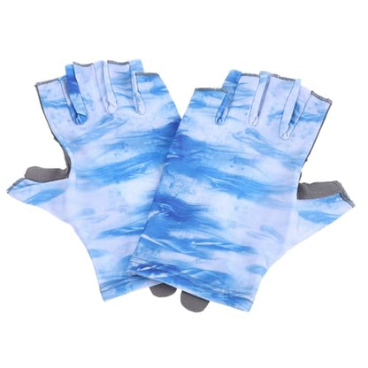 ABOOFAN Fishing Gloves for Men UV Protection Lightweight Elastic Anti-Slip Sturdy Outdoor Cooling Gloves with Upf50+ Sun Protection, Fingerless Design, Size M