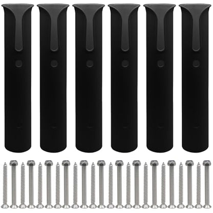 Litoexpe Fishing Rod Holder Bracket Wall Mounted - size: Black