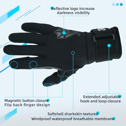 Seibertron S.P.S.G-2 UPF100+ Sun/UV Protection Fishing Adult & Youth Glove - color: Winter-Black, size: XL Adult