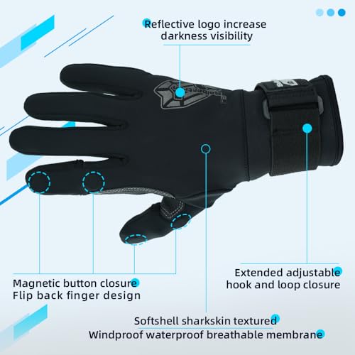 Seibertron S.P.S.G-2 UPF100+ Sun/UV Protection Fishing Adult & Youth Glove - color: Winter-Black, size: XXL Adult