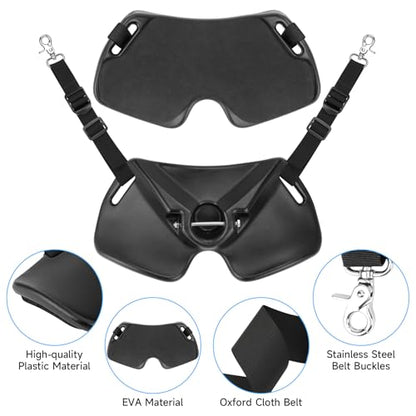 SANLIKE Fishing Belt Rod Holder Adjustable Fishing Fighting Waist Belt with EVA Padded Great Plastic Material Fighting Belt - color: Black Set