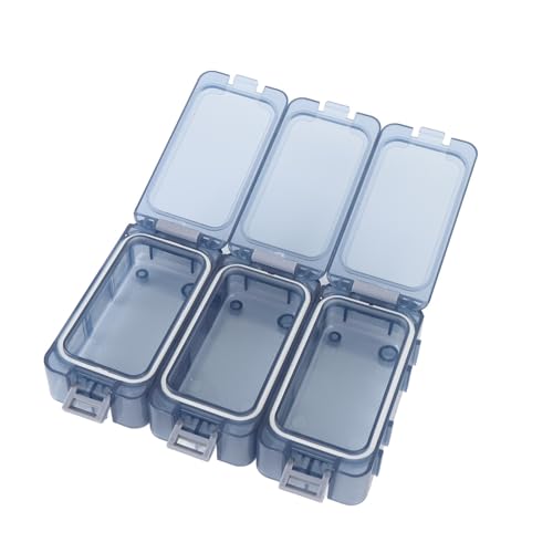 Alomejor Small Tackle Box, Luminous Fishing Tackle Organizer with Transparent Window and Safety Locks for Kayak Bank Fishing (PP Material) - color: Transparent Blue