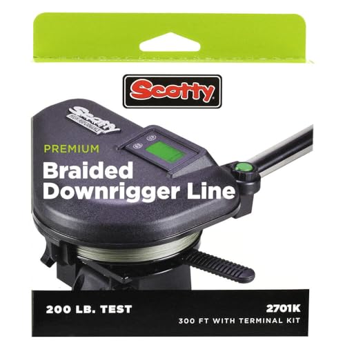 Scotty Power Braid Downrigger Line - size: 200-Pound Test/300-Feet Spool with Kit