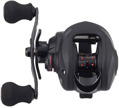 FISHDROPS Baitcaster Reels, 9+1BB, CNC Aluminum Spool, Magnetic Brake System Bait Caster Reel High Speed Gear Ratio 7.0:1 Ultra Smooth Low Profile Baitcasting Fishing Reel - color: Left - Matte Black