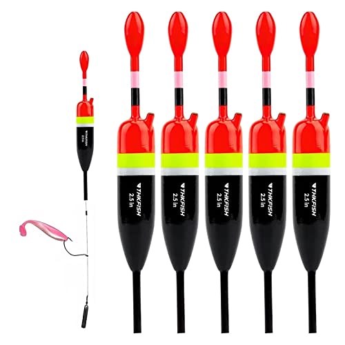 THKFISH Fishing Bobbers Fishing Floats and Bobbers Slip Bobbers for Fishing Balsa Floats Crappie Fishing Bobbers 1/6oz(3.47"X0.47"X6.73") 3/8oz(3.84"X0.6"X 7.2") 1/2oz(4.13"X0.75"X7.87") - color: Black Floatage 1/7oz(4g)-5pcs