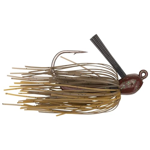 Strike King Bitsy Flip Jig Fishing Lure, Extra-Strong Weed Guard - color: Green Crawfish, size: 1/2 oz