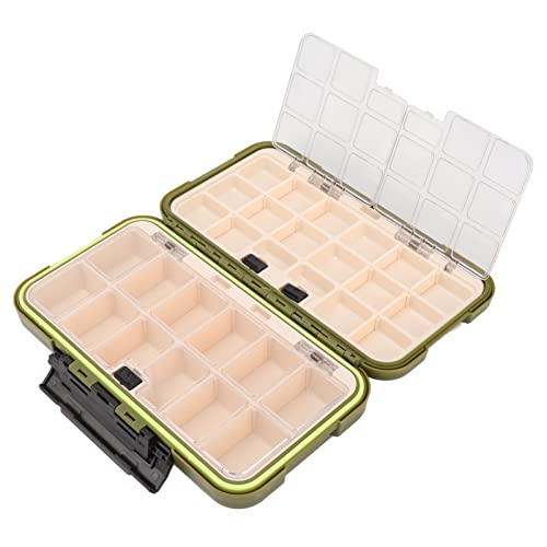 RiToEasysports Fishing Box PP Tackle Box Organizer with Transparent PC Inner Cover Lever Side Lock Sliding Switch and Movable Inserts for Fishermen Boat Kayak Shore Storage ([Large size] 20*12*5 cm) - size: [Large size] 20*12*5 cm