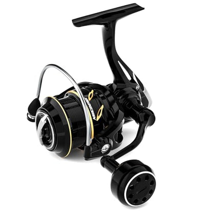 Ashconfish DF Series Spinning Reel Saltwater & Freshwater Fishing Reel, Lightweight Nylon/Fiberglass Frame, 7+1BB, 5.2:1 Gear Ratio,Long-Distance Casting DF - size: 2000, style: Shallow Spool Line Cup(dfb)