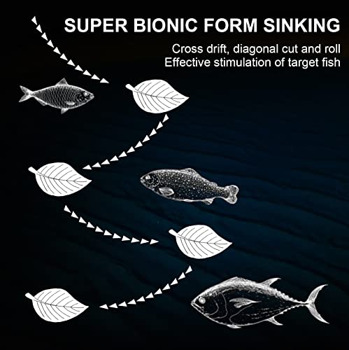 TRUSCEND Vibespinner Easy Catch Fishing Lures with BKK Hooks, Tail Spinner Baits with 4 Actions, Vibrating Swimming Flashing & Jigging for More Bites, Spoon Lures for Bass Trout Crappie Walleye Pike - color: E-1.4oz-3.4"