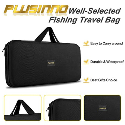 PLUSINNO Fishing Rod, Telescopic Fishing Rod and Reel Combo, Collapsible Travel Fishing Pole Rod Starter Kit, Carbon Fiber Fishing Rods and 12 +1 Bearings Stainless Steel, Fishing Gifts for Men Adults - color: Full Kit with Carrier Case, size: 2.1m 6.89ft