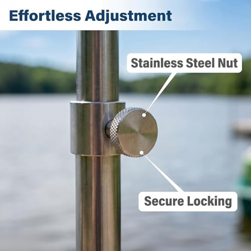 2 Pack Fishing Rod Holder – Telescopic Fishing Rod Stand, 360° Rotatable Adjustable Metal Tube Bracket, Dual-Use Fishing Pole Holders for Ground, Heavy Duty Support for Bank Fishing & Shore Fishing