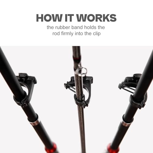Fishing Rod Rack Clips/Making Kit, Customize Your Own Fishing Rod Holders for Garage, Also for Billiards Pool Cue Rack - style: Clips Only
