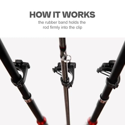 Fishing Rod Rack Clips/Making Kit, Customize Your Own Fishing Rod Holders for Garage, Also for Billiards Pool Cue Rack - style: Clips Only