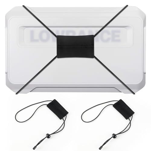 2 Pcs Fishing Graph Cover Straps - Keep Your Fish Finder Cover Secure During Travel - color: Black