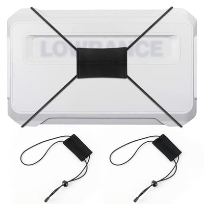 2 Pcs Fishing Graph Cover Straps - Keep Your Fish Finder Cover Secure During Travel - color: Black