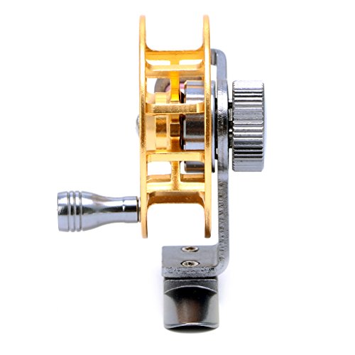 Full Metal Ultra-Light Former Ice Fishing Reels Wheel Fly Reel Aluminum Fly Little Inline Lightweight Rod and Combo Rods Accessories - color: Red