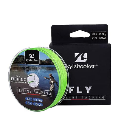Kylebooker Fly Fishing Dacron Braided Backing Line Abrasion Resistant Trout Fly Line 20lb/30lb - color: Green, size: 30LB 91m/100yds