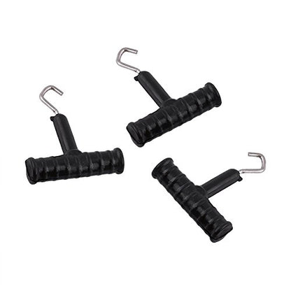 3 Pieces Knot Puller Fishing Lure Rig Tool Accessories Outdoor Fishing (Black) - color: Black