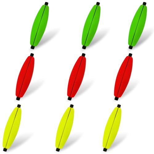 Narcissus Fishing Slotted Peg Float – Slip Bobbers for Fishing, Catfishing Tackle, Fishing Bobbers for Bass, Santee Rig, Easy Line Insertion, No Threading - color: 9pcs-2.5in