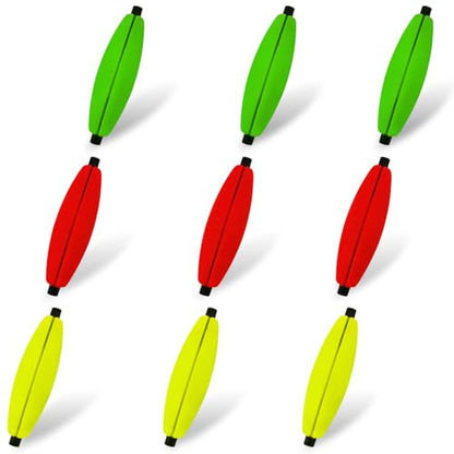 Narcissus Fishing Slotted Peg Float – Slip Bobbers for Fishing, Catfishing Tackle, Fishing Bobbers for Bass, Santee Rig, Easy Line Insertion, No Threading - color: 9pcs-1.5in
