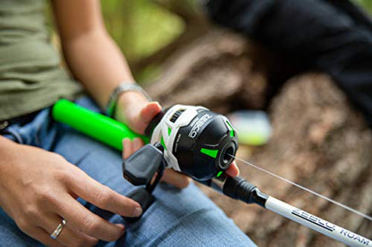 Zebco Roam Telescopic Fishing Rod and Spinning or Spincast Fishing Reel Combo, Durable 6-Foot Fiberglass Rod with ComfortGrip Handle, Pre-spooled with Zebco Cajun Fishing Line - style: Spincast Reel - Green