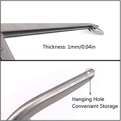 SEIWEI Fishing Hooks Remover Extractor Rivers Freshwater Saltwater Fishing Grabber Tool Stainless Steel Fish Holder Fishing Tongs Silver Portable - color: 2PCS