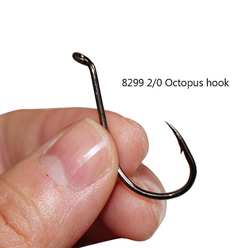 100pcs Octopus Beak Offset Fishing Hooks Froged Sport Circle Hooks Sharp High Carbon Steel Fishing Hook-6 Sizes - size: 6#