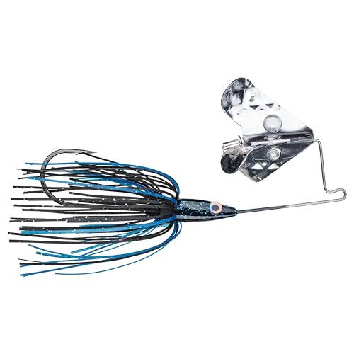 Strike King Mini Pro Buzz Buzzbait Fishing Lure, 1/8 oz, Dual Prop - color: Black Blue Head