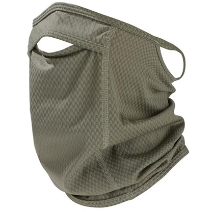 Sun Protection Face Mask with Neck Cover, Cooling Breathable Ear Loop Neck Gaiter for Fishing Cycling Running - color: Army Green
