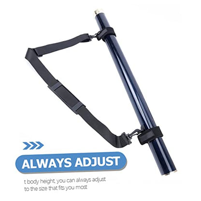 1set Adjustable Fishing Rod Shoulder Strap Ergonomic Fish Pole Carrier Weight Distribution for Outdoor Fishing Activities Convenient Fixing Band
