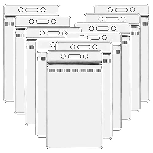 10 Pack Badge Holder Sealable Waterproof Holder Fit Credit Card for Nurses, School and Office
